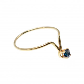 Sky Jewelry Золотое кольцо с сапфиром  Женственность