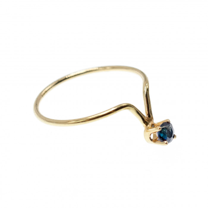 Sky Jewelry Золотое кольцо с сапфиром  Женственность