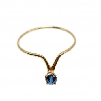 Sky Jewelry Золотое кольцо с сапфиром  Женственность