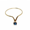 Sky Jewelry Золотое кольцо с сапфиром  Женственность