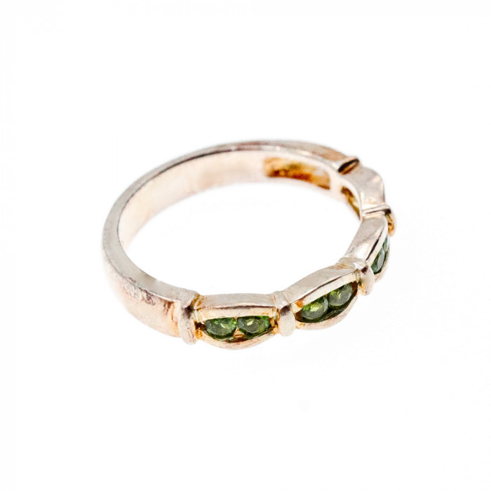 Sky Jewelry Cеребряное кольцо с изумрудами  Блаженство