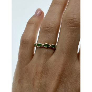 Sky Jewelry Cеребряное кольцо с изумрудами  Блаженство