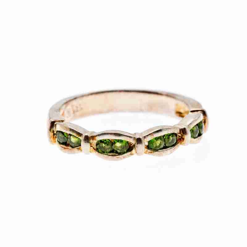 Sky Jewelry Cеребряное кольцо с изумрудами  Блаженство