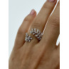 Sky Jewelry Серебряное кольцо с фианитами Листва