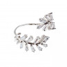 Sky Jewelry Серебряное кольцо с фианитами Листва