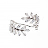 Sky Jewelry Серебряное кольцо с фианитами Листва