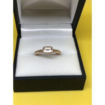 Sky Jewelry Серебряное кольцо 925 пробы в розовой позолоте с фианитом