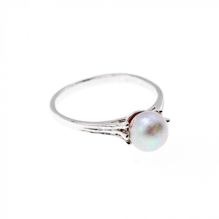 Sky Jewelry Серебряное кольцо с жемчугом  Классика