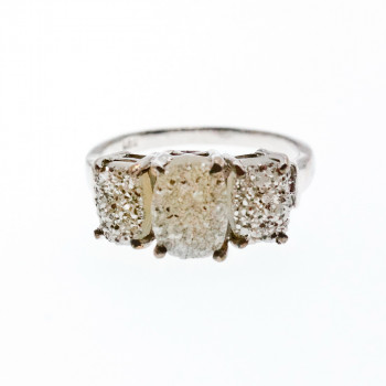 Sky Jewelry Серебряное кольцо с марказитом и фианитом   Идеал