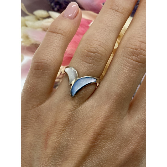 Sky Jewelry Серебряное кольцо с перламутром  Настроение