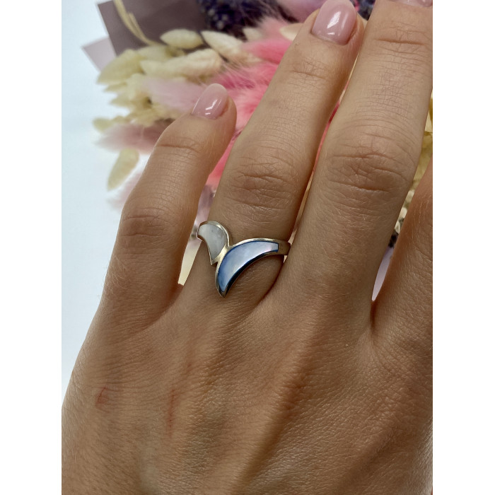 Sky Jewelry Серебряное кольцо с перламутром  Настроение