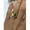 Sky Jewelry Серебряное кольцо в позолоте с фианитами  Сердце