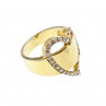 Sky Jewelry Серебряное кольцо в позолоте с фианитами  Сердце