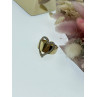 Sky Jewelry Серебряное кольцо в позолоте с фианитами  Сердце