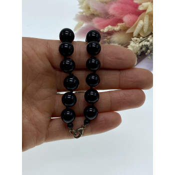 Sky Jewelry Серебряное ожерелье с нефритом и марказитом  Роскошь