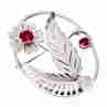 Sky Jewelry Серебряная брошь с топазом  Счастье