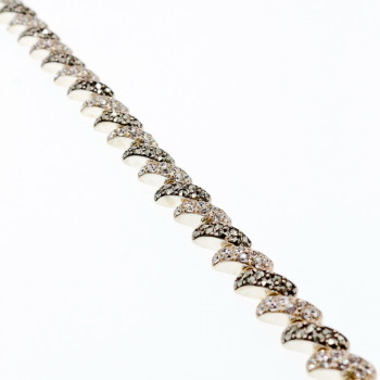 Sky Jewelry Серебряный браслет с марказитами и фианитами   Стиль