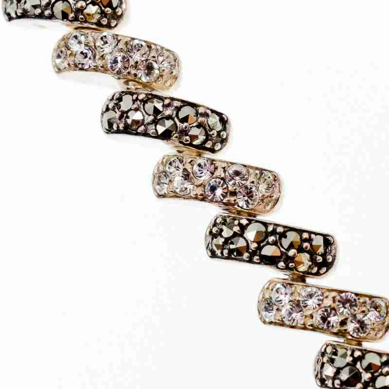 Sky Jewelry Серебряный браслет с марказитами и фианитами   Стиль