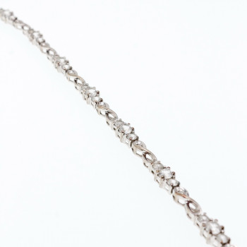 Sky Jewelry Серебряный браслет с белым топазом  Бесконечность