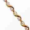 Sky Jewelry Серебряный браслет в позолоте с фианитами  Шарм