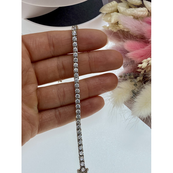 Sky Jewelry Серебряный браслет с фианитами  Блеск Алмаза