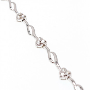 Sky Jewelry Серебряный браслет с топазами  Сердце