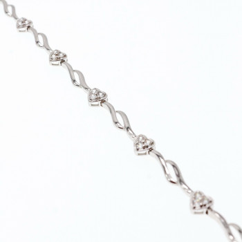 Sky Jewelry Серебряный браслет с топазами  Сердце