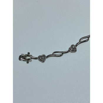 Sky Jewelry Серебряный браслет с топазами  Сердце