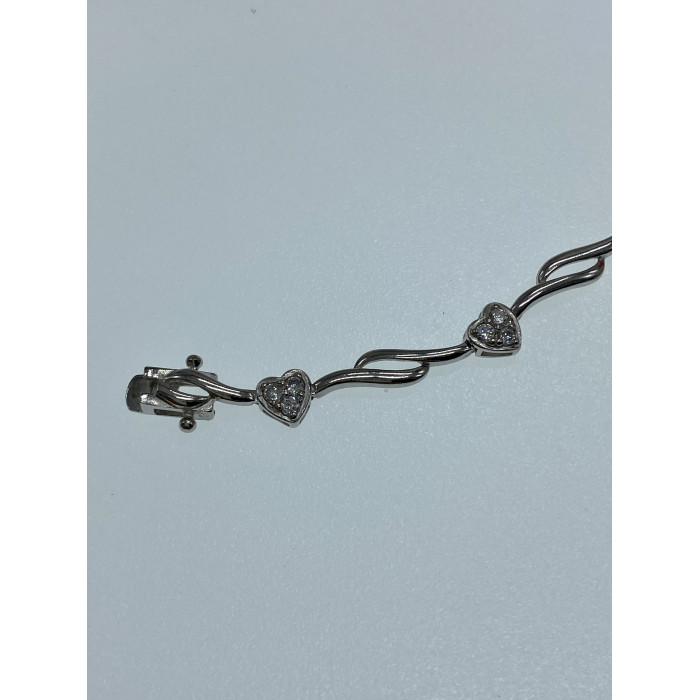 Sky Jewelry Серебряный браслет с топазами  Сердце