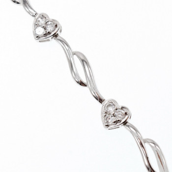 Sky Jewelry Серебряный браслет с топазами  Сердце