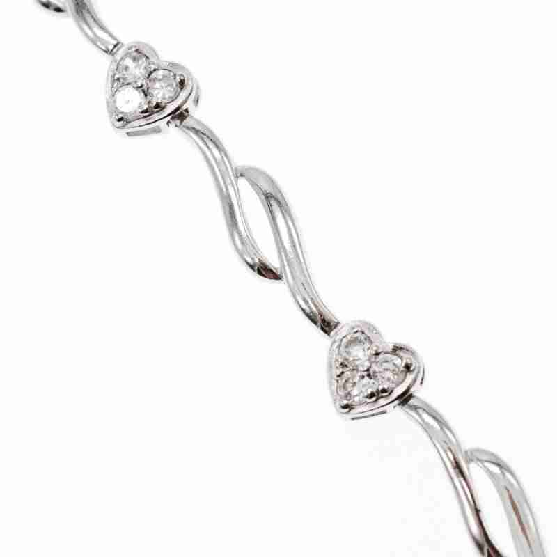 Sky Jewelry Серебряный браслет с топазами  Сердце