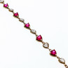 Sky Jewelry Серебряный браслет в позолоте с топазами  Сердце
