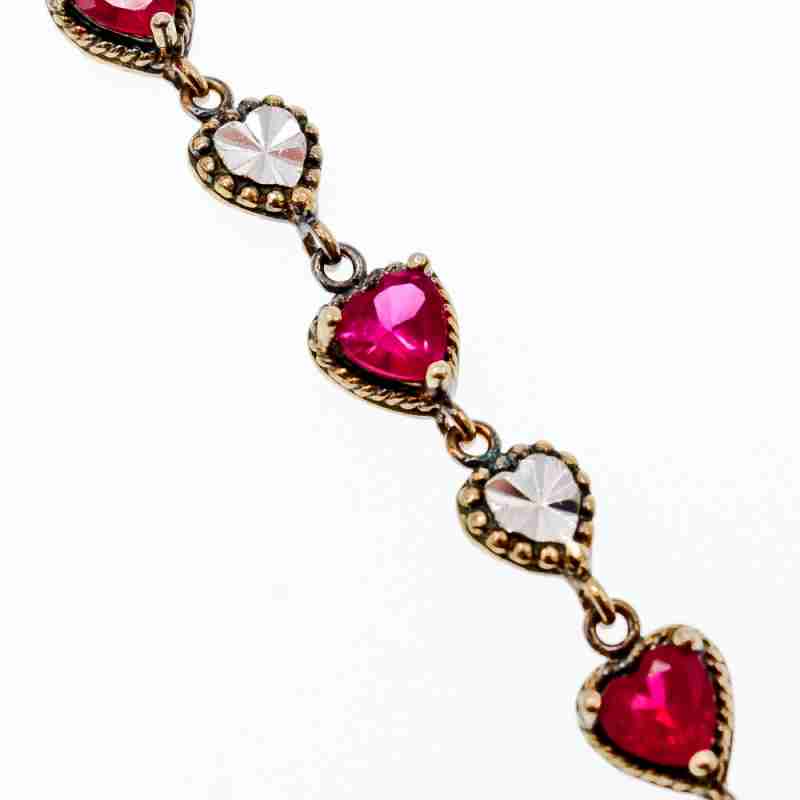 Sky Jewelry Серебряный браслет в позолоте с топазами  Сердце