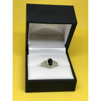 Sky Jewelry Серебряное кольцо 925 пробы с камнем черная шпинель