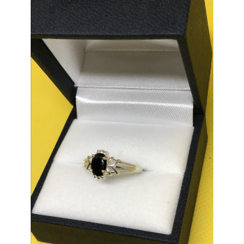 Sky Jewelry Серебряное кольцо 925 пробы с камнем черная шпинель