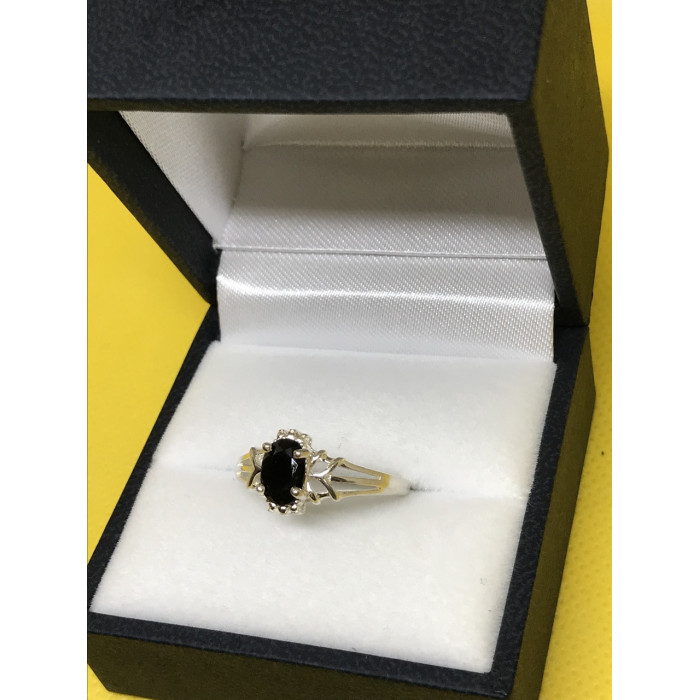 Sky Jewelry Серебряное кольцо 925 пробы с камнем черная шпинель