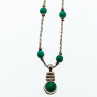 Sky Jewelry Серебряное ожерелье с малахитом  Винтаж