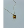Sky Jewelry Золотая цепочка с кулоном гелиодор   Сердце
