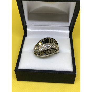 Sky Jewelry Серебряное кольцо с камнями черная Шпинель и черным турмалином