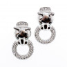 Sky Jewelry Серебряные серьги с фианитами Пантера