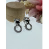 Sky Jewelry Серебряные серьги с фианитами Пантера