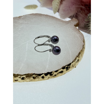 Sky Jewelry Золотые серьги с жемчугом и бриллиантом  Сказка