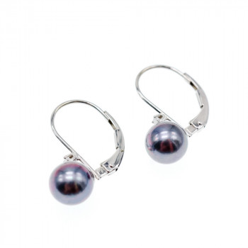 Sky Jewelry Золотые серьги с жемчугом и бриллиантом  Сказка