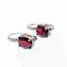 Sky Jewelry Серебряные серьги с альмандином  Роза