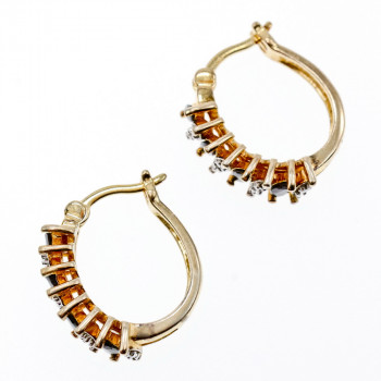 Sky Jewelry Серебряные серьги в позолоте с сапфирами  Грация