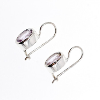 Sky Jewelry Серебряные серьги с турмалином  Классика