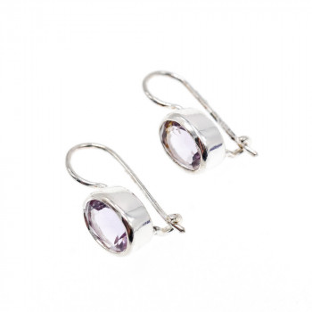 Sky Jewelry Серебряные серьги с турмалином  Классика