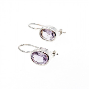 Sky Jewelry Серебряные серьги с турмалином  Классика