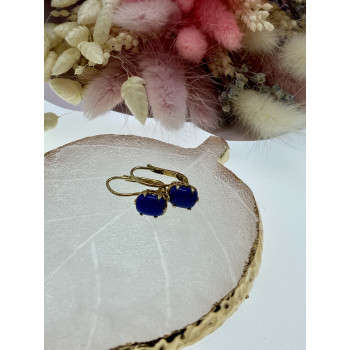 Sky Jewelry Серебряные серьги в позолоте с камнем лазурит