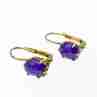 Sky Jewelry Серебряные серьги в позолоте с камнем лазурит